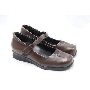 Kumfs Shoes Womens EU 39 US 8 Mary Jane Brown Comfort Casual Low Top Wedge